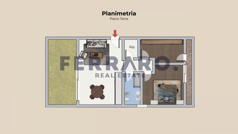 Jesolo Lido. Codice AV27. Scopri questo affascinante appartamento al piano terra con giardino lib...