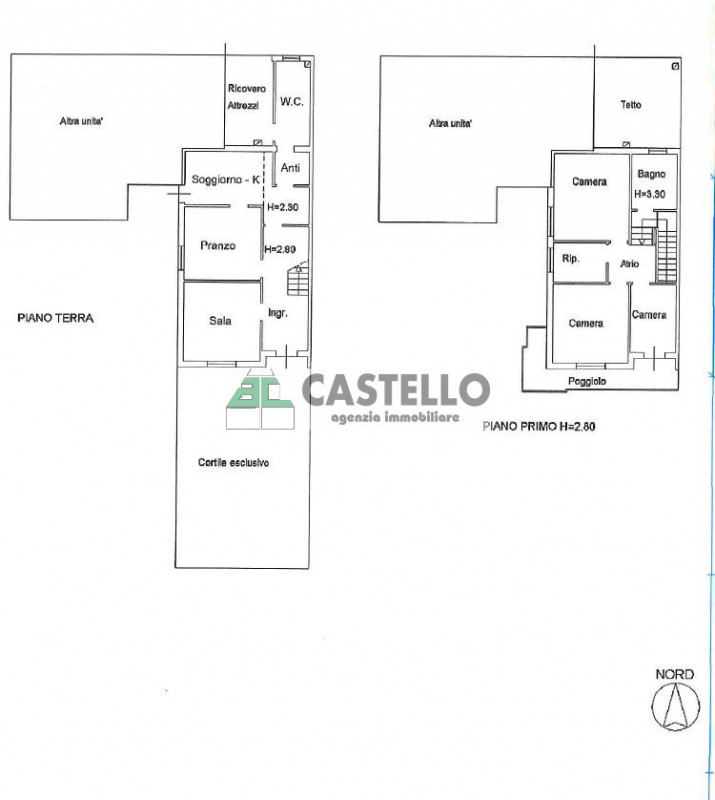 Campodarsego zona Bosco del Vescovo proponiamo in esclusiva 2 porzioni di trifamiliare, con acces...
