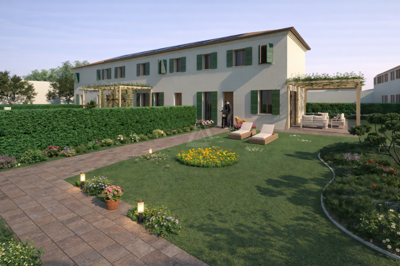 Proponiamo in vendita villetta a schiera di testa di nuova realizzazione, con giardino privato e ...