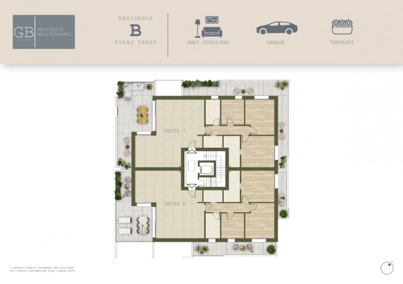 In nuovo contesto residenziale, palazzina in costruzione con sole due unità abitative per piano s...