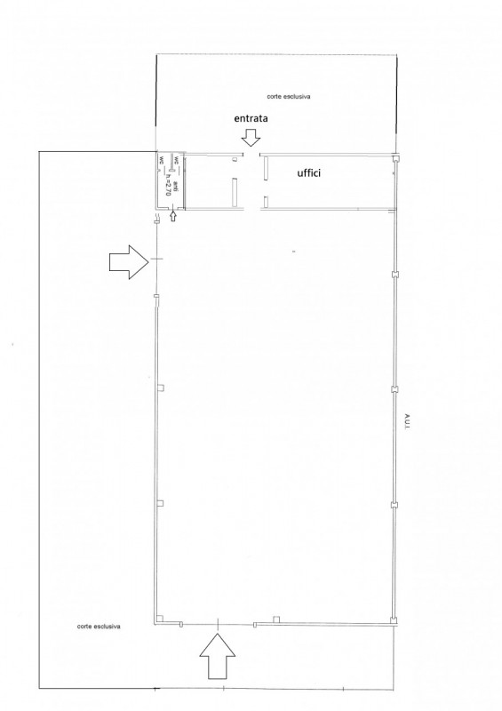 SCHIO - Z.I: CAPANNONE INDUSTRIALE di mq 500 circa H 7,50 di cui 100 mq di uffici circa, con impi...