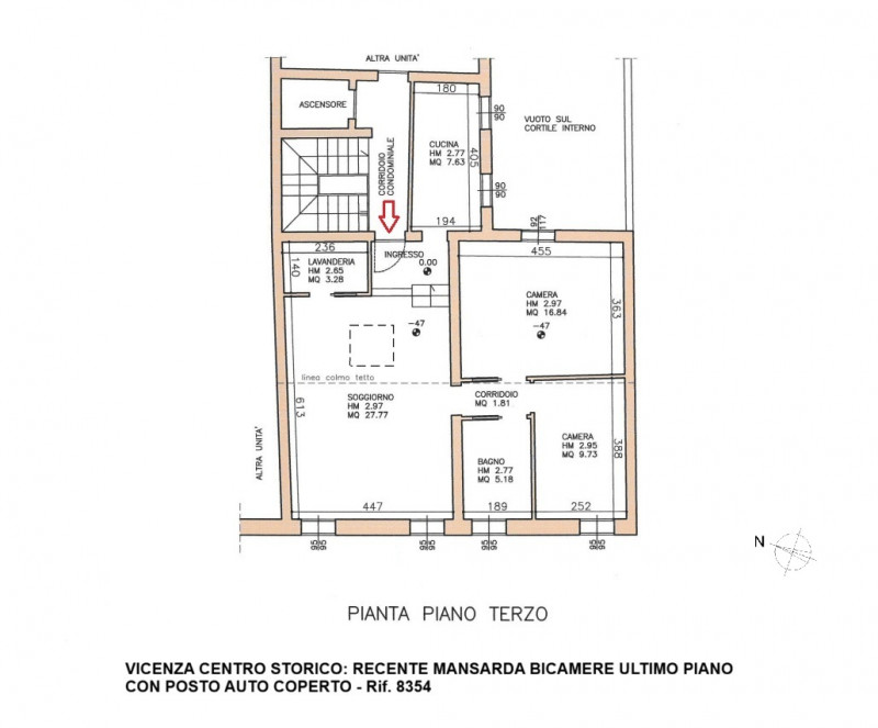 RECENTE MANSARDA BICAMERE ULTIMO PIANO CON POSTO AUTO COPERTO - Rif. 8354
All'interno di un palaz...