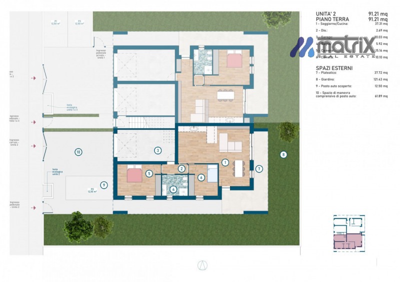 Appartamento Teolo piano terra 2 camere con giardino 220 mq  A4 €. 250.000

Nel centro di Trepont...