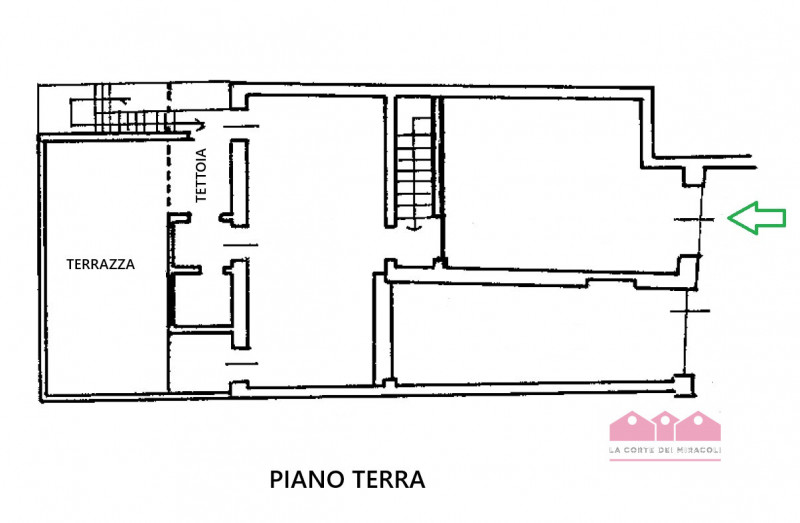 SAN BIAGIO: CARATTERISTICO LOCALE DI 260 MQ SU DUE LIVELLI CON TERRAZZA INTERNA IN PALAZZETTO D'E...