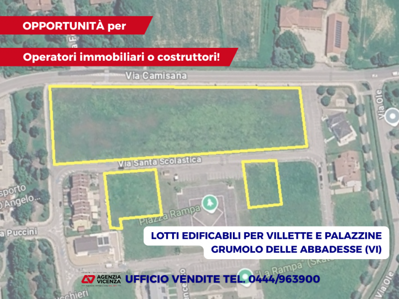 AREA EDIFICABILE CON N.10 LOTTI A GRUMOLO DELLE ABBADESSE - Rif. 8355
Società cede area edificabi...