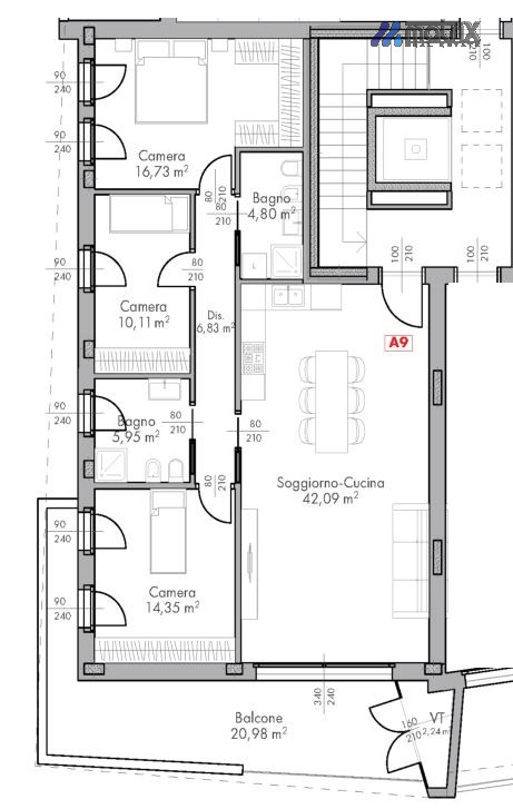 Appartamento Dolo Ve,  €. 263.000, 3 camere 2 bagni  Cl. A4 Pronta consegna

" Residence Limitles...