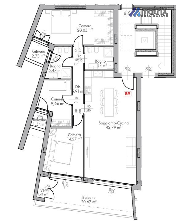 Appartamento Dolo Ve,  €. 263.000, 3 camere 2 bagni  Cl. A4 Pronta consegna

" Residence Limitles...