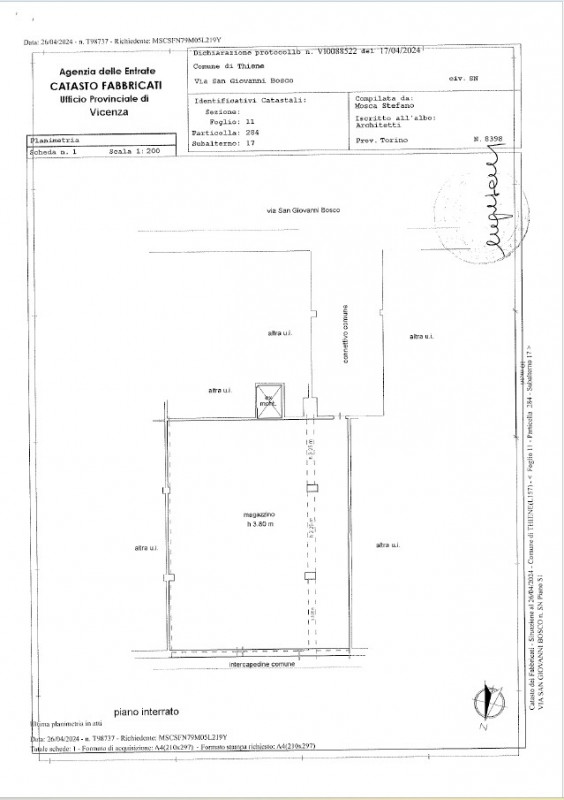 Proponiamo in vendita magazzino di 268 mq con volumetria  di mc 1.018.

Situato al piano sottostr...