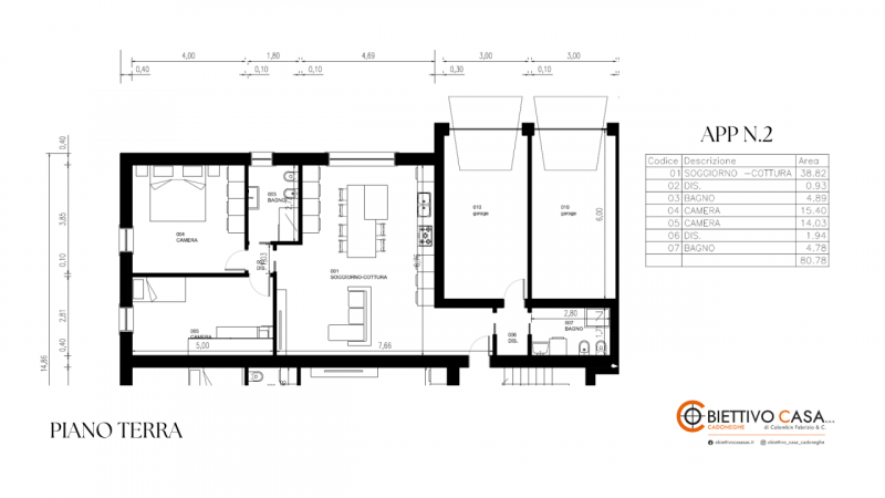 VIGODARZERE RIF SCA02: generoso bicamere in Residenza Aida, progettato per offrire comfort e mode...