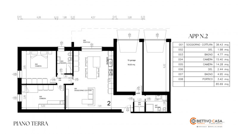 VIGODARZERE RIF SCA02: generoso bicamere in Residenza Aida, progettato per offrire comfort e mode...