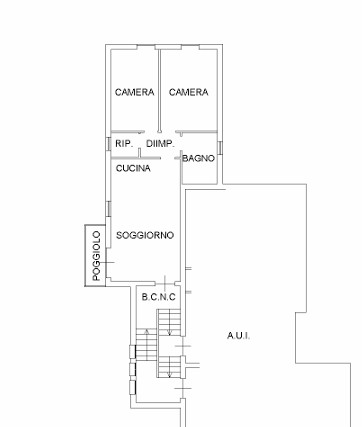 MONTE DI MALO - PRIABONA: in zona residenziale vicina, affittasi TRILOCALE NON ARREDATO al primo ...