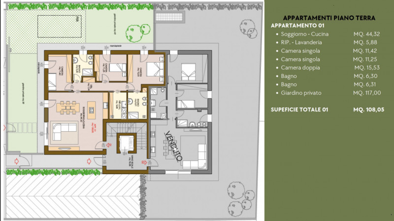 (Per INFO Roberto 3453195338) Castelfranco Veneto, limitrofo al centro, in condominio di sole cin...