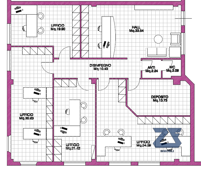 Proponiamo in locazione luminoso ufficio di circa 160 mq, situato all’interno di un curato stabil...
