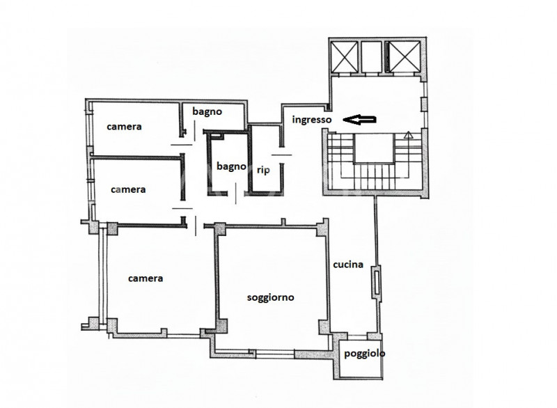 Palestro appartamento in ottimo contesto con servizio di portineria, piano secondo con ascensore ...