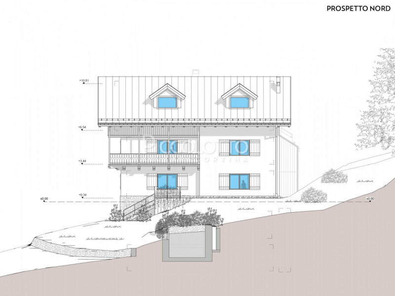 Rif. V4662 A4 - Prestigiosa località Ronco a Cortina d'Ampezzo, in straordinaria posizione panora...