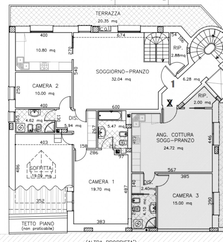 NUOVO DUPLEX 3 CAMERE VIC.ZE OSPEDALI €.728.000 tratt. - rif.ZA26-1
Appartamento n° 1 da 281 mq c...
