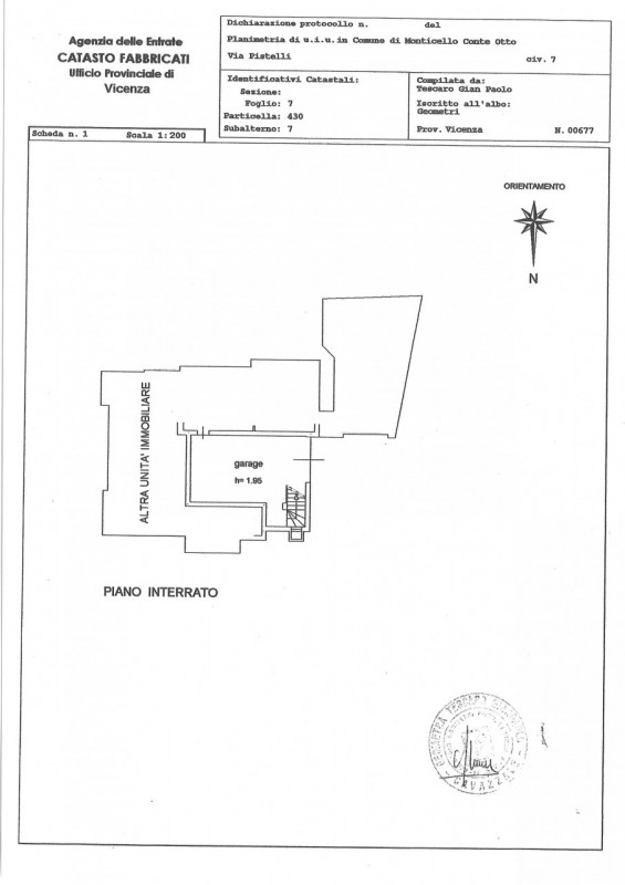 A CAVAZZALE (VI) (per motivi di riservatezza l'indirizzo è solo indicativo), si propone questa lu...