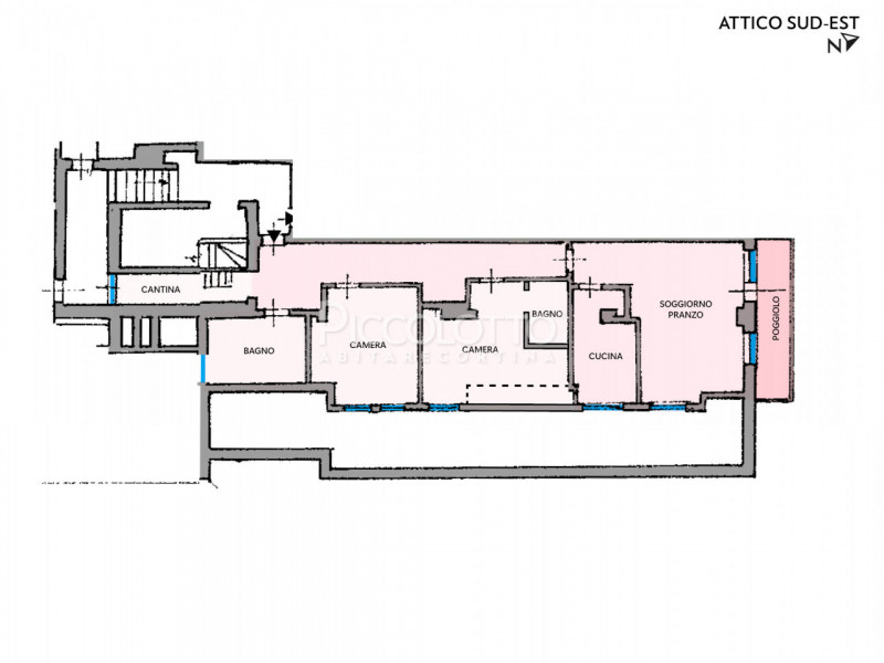 Rif. V5456 - Cortina d'Ampezzo, luminoso attico in vendita in privilegiata posizione nelle immedi...