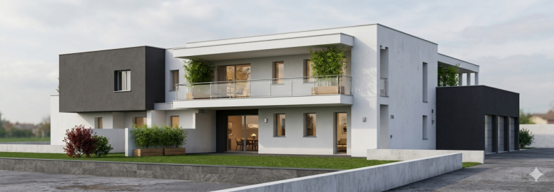 Di prossima costruzione, si propongono in prenotazione nuovi appartamenti posti al piano terra, s...