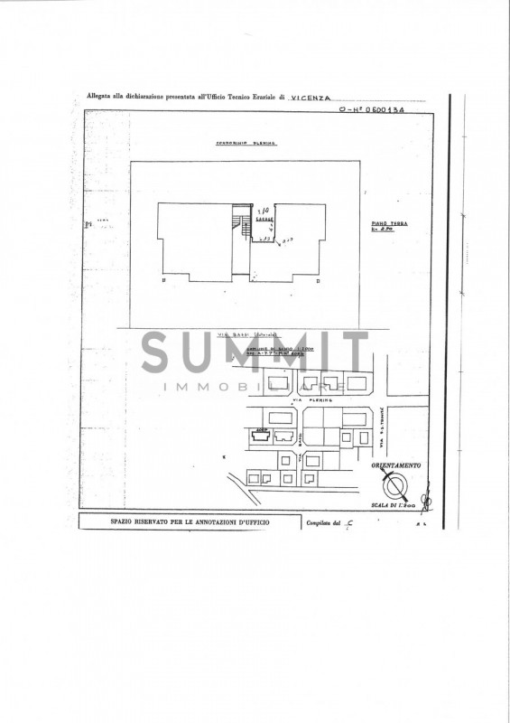 SCHIO - SS. TRINITA': In piccola palazzina di sole cinque unità proponiamo ampio BICAMERE al pian...