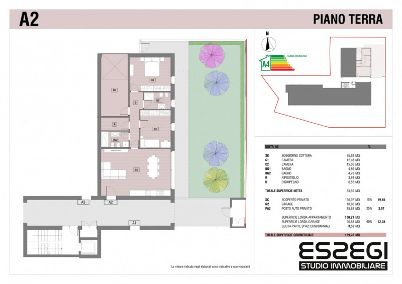 TENCAROLA di SELVAZZANO DENTRO: Vendesi appartamento bicamere in prestigioso edificio residenzial...