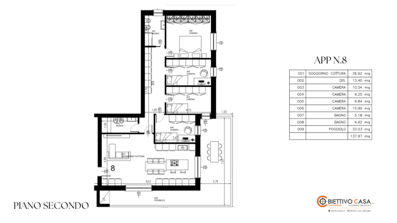 VIGODARZERE RIF: SCA08. Il tuo nuovo appartamento all'ultimo piano, accessibile tramite ascensore...