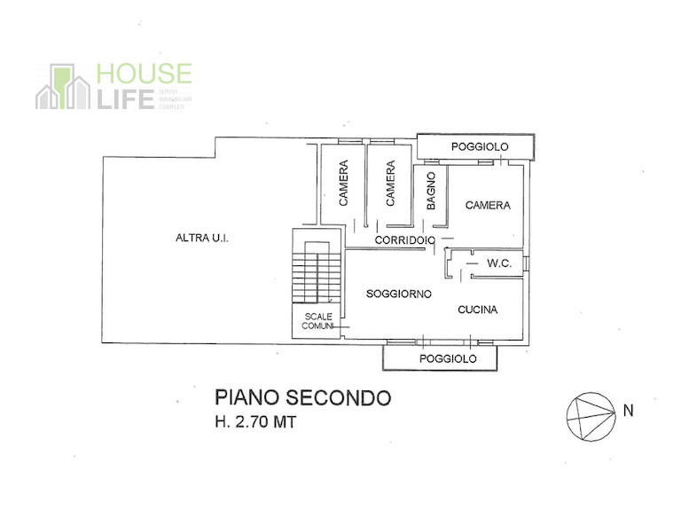 TORREBELVICINO: in zona comoda a tutti i servizi TRICAMERE al piano secondo e ultimo, inserito in...