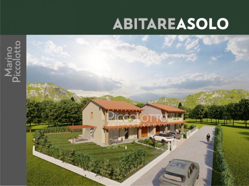 Rif. V5461 - Castelcucco, villetta bifamiliare in vendita in piacevole contesto con splendida vis...