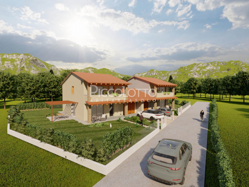 Rif. V5461 - Castelcucco, villetta bifamiliare in vendita in piacevole contesto con splendida vis...