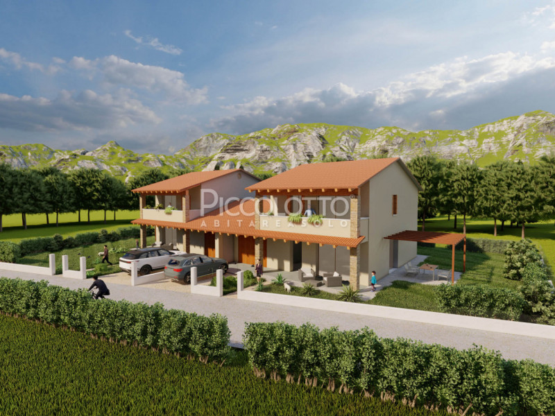 Rif. V5461 - Castelcucco, villetta bifamiliare in vendita in piacevole contesto con splendida vis...