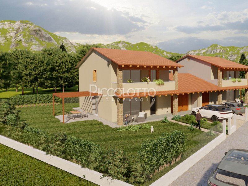 Rif. V5461 - Castelcucco, villetta bifamiliare in vendita in piacevole contesto con splendida vis...