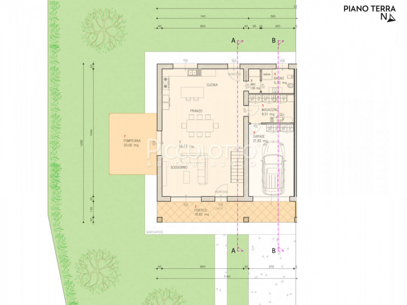 Rif. V5461 - Castelcucco, villetta bifamiliare in vendita in piacevole contesto con splendida vis...