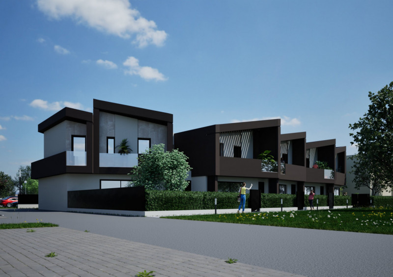 Villa a schiera fotovoltaico 6 kw zona giorno 50 mq €. 309.000 totali 140 mq calpestabili, 3 came...