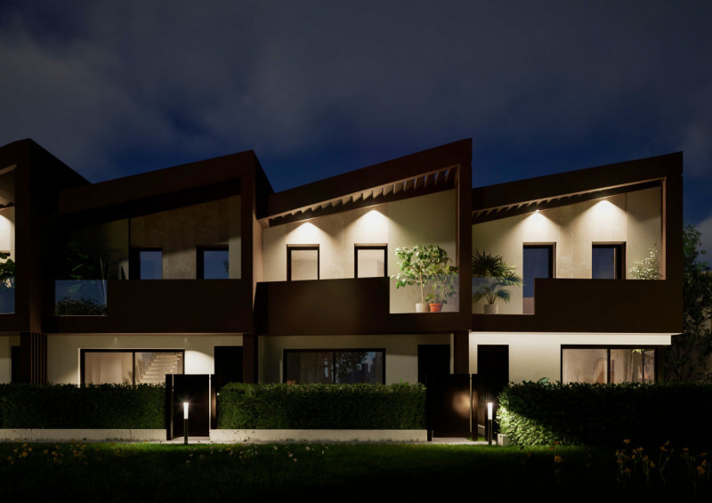 Villa a schiera fotovoltaico 6 kw zona giorno 50 mq €. 309.000 totali 140 mq calpestabili, 3 came...