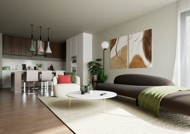 Villa a schiera fotovoltaico 6 kw zona giorno 50 mq €. 309.000 totali 140 mq calpestabili, 3 came...