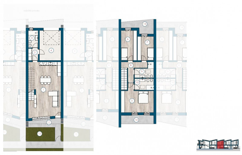 Villa a schiera fotovoltaico 6 kw zona giorno 50 mq €. 309.000 totali 140 mq calpestabili, 3 came...