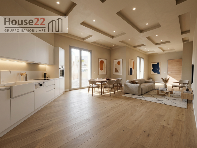 VICENZA. Proponiamo un appartamento d'eccellenza al primo piano, caratterizzato da ampie vetrate ...