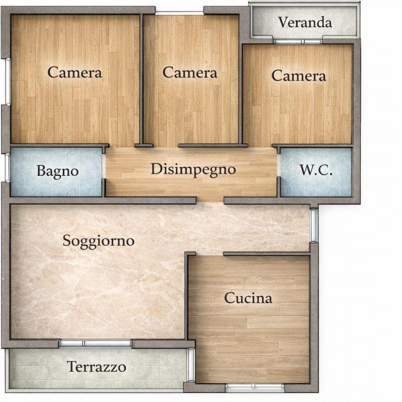 Proponiamo in vendita un ampio appartamento quadrilocale situato nel cuore di Montecchio Maggiore...