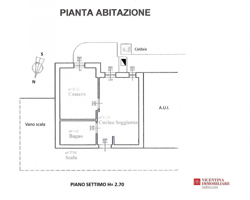 VICENZA - San Lazzaro : In Residence di fine anni 90', MINI APPARTAMENTO al 7' e penultimo piano ...