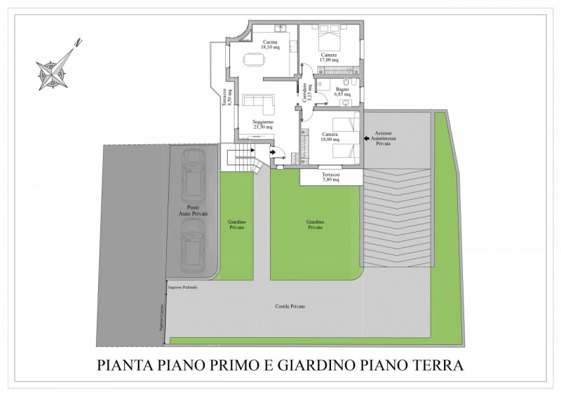 In contesto riservato di sole 4 unità, proponiamo appartamento al primo ed ultimo piano, completa...