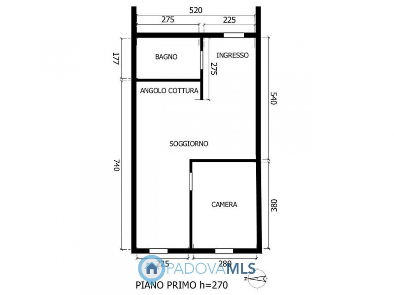 Immobile in esclusiva al Gruppo Padova MLS 

ELEGANTE MINI ARREDATO CON POSTO AUTO VIC.ZE PRATO D...