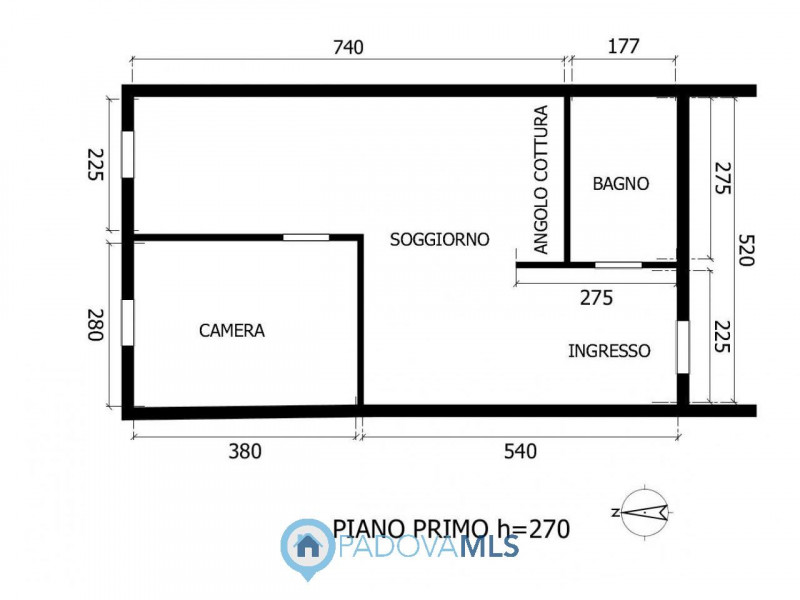 Immobile in esclusiva al Gruppo Padova MLS 

ELEGANTE MINI ARREDATO CON POSTO AUTO VIC.ZE PRATO D...