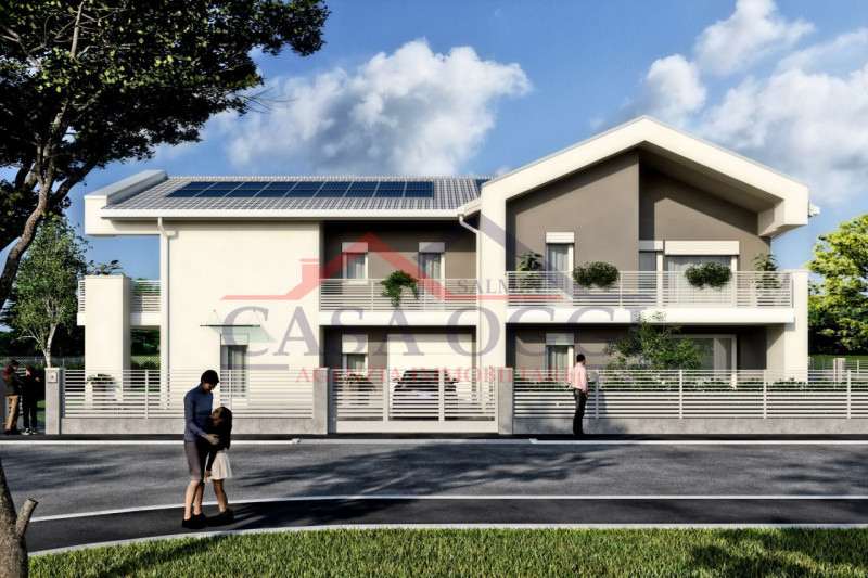 Rif.458A - Nuova Bifamiliare con giardino Classe A4 con tetto classico a falde inclinate.

Si pro...