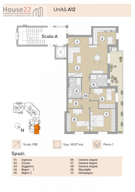 VICENZA. L'ARCHITETTURA CONTEMPORANEA INCONTRA LO SPAZIO GENEROSO. ESCLUSIVO TRICAMERE CON TERRAZ...