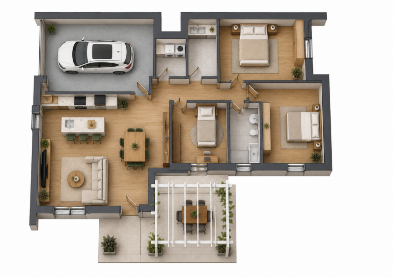 Legnaro villa indipendente su unico piano a Legnaro con pergolato e tecnologie moderne.
Pronta co...