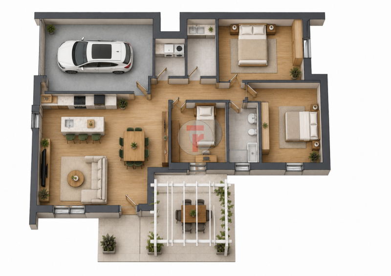 Legnaro villa indipendente su unico piano a Legnaro con pergolato e tecnologie moderne.
Pronta co...