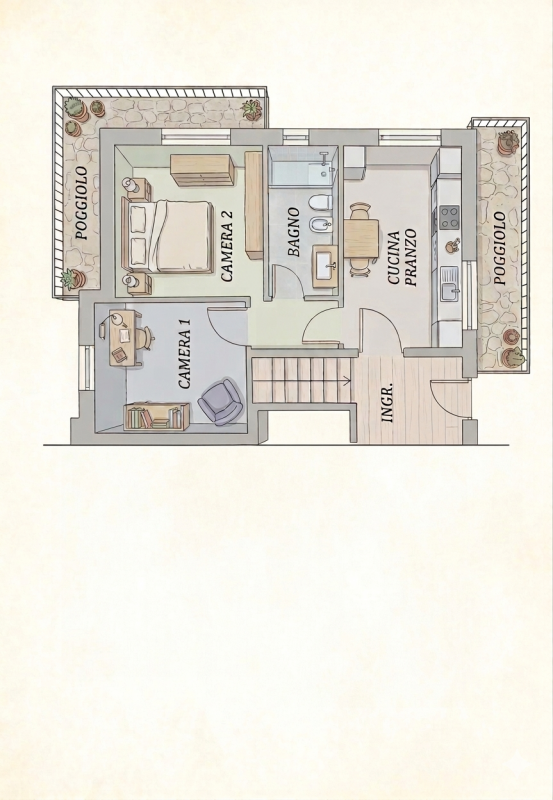 In tranquillo quartiere residenziale, proponiamo porzione di bifamiliare del 1983 di circa 174 mq...