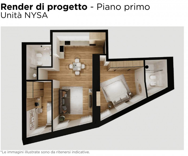 Elegante appartamento in CENTRO STORICO con 2 camere e due bagni in palazzetto completamente rist...