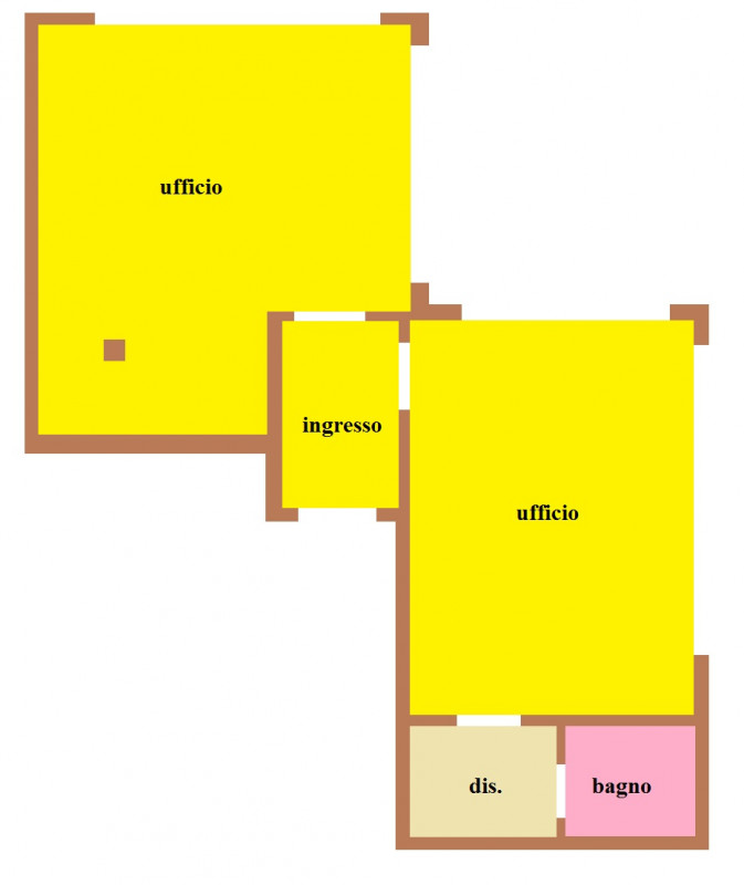 A Carità  di Villorba (TV), piazza Aldo Moro, proponiamo in AFFITTO ufficio di 57 metri quadrati ...