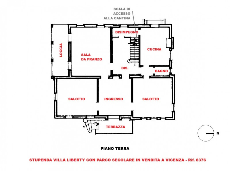 MERAVIGLIOSA VILLA LIBERTY DEL 1914 CON STUPENDO PARCO SECOLARE A VICENZA - Rif. 8376 - Euro 1.49...